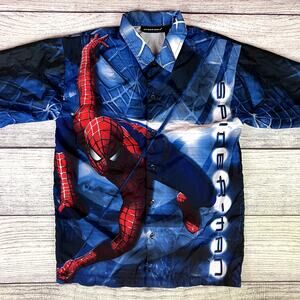 Vintage 2004 Spider-Man Cartoon All Over Print Shirt